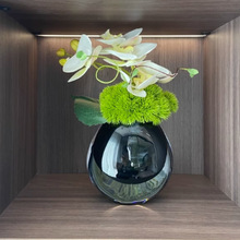 现代简约琉璃花瓶插花摆件客厅玄关样板间餐桌酒店轻奢工艺装饰品