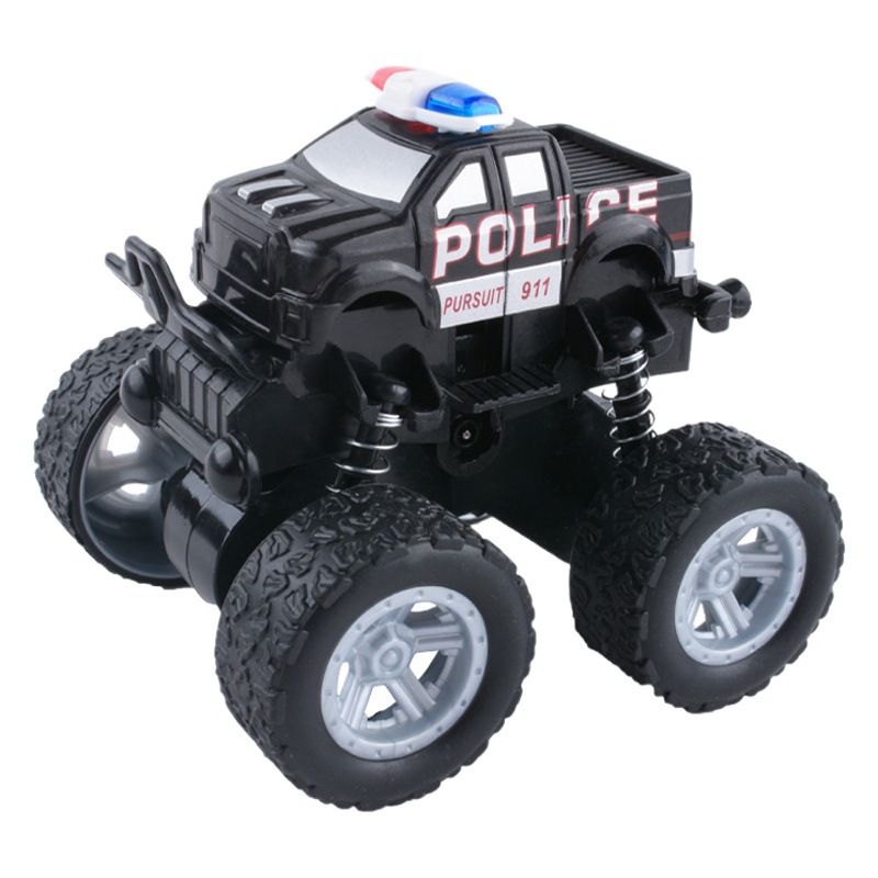 Inercia transfronteriza para niños con tracción en las cuatro ruedas vehículo todoterreno niños modelo de coche de policía resistente a caídas puesto de regalo juguetes de coche al por mayor