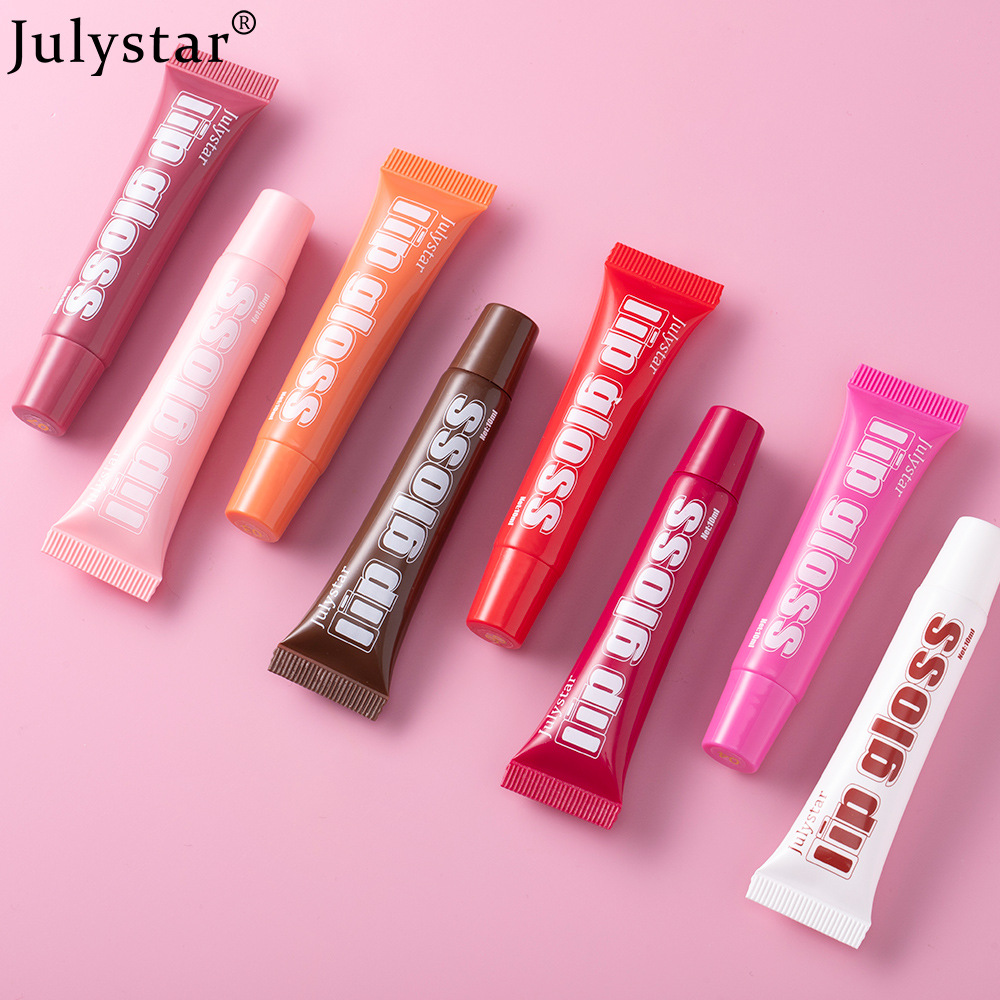 Julystar's best-selling Lip Moisturizing Fruit-flavored Lip Gloss 4-tube Set, Lip Gloss Moisturizing and Hydrating Lip Oil Makeup undefined