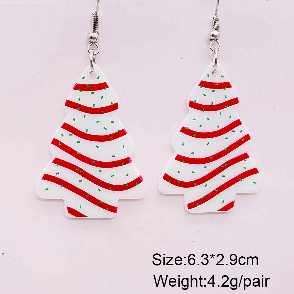 Drop Earrings Classification 1 Pair Quantity 1 Pair Christmas Cute Christmas Tree Gingerbread Arylic Drop Earrings