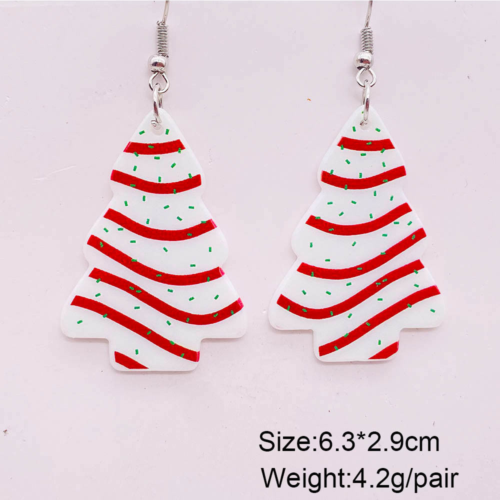 Wholesale Jewelry Cute Christmas Tree Gingerbread Arylic Drop Earrings display picture 2