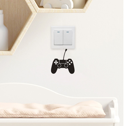 Easy Game Controller Wall Sticker Self-Adhesive Bedroom Living Room Switch Decor Switch Sticker
