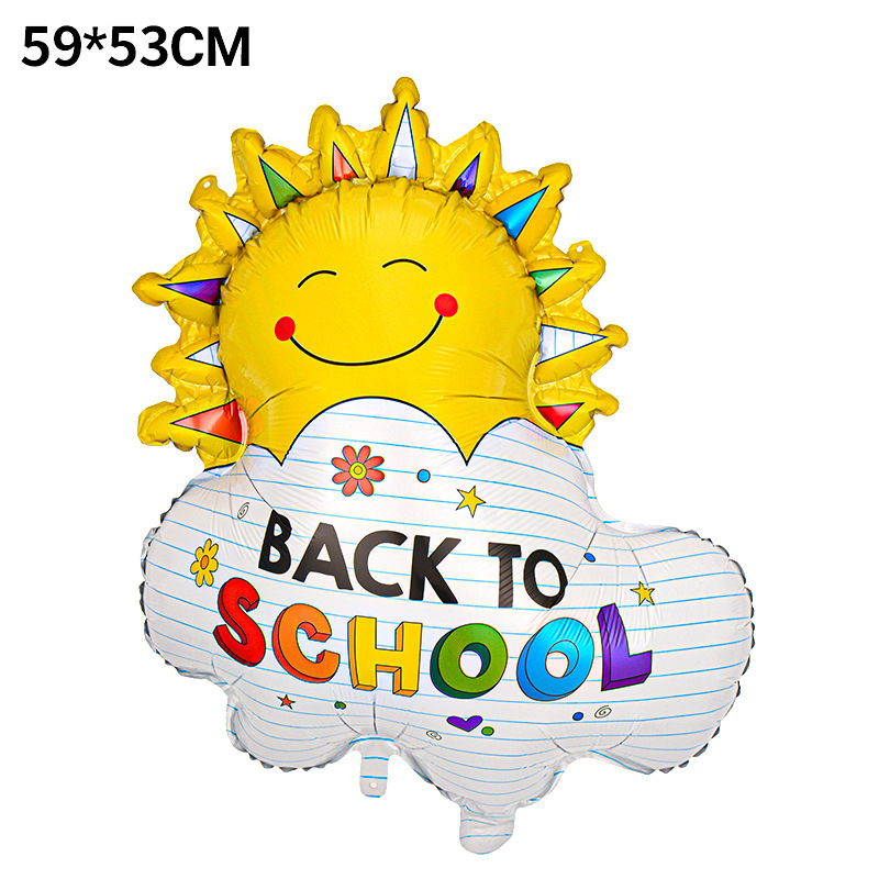 Balón escolar bolsas escolares papelería lápiz balón escolar temporada de retorno a la escuela globo de aluminio globo de ceremonia de apertura image 9