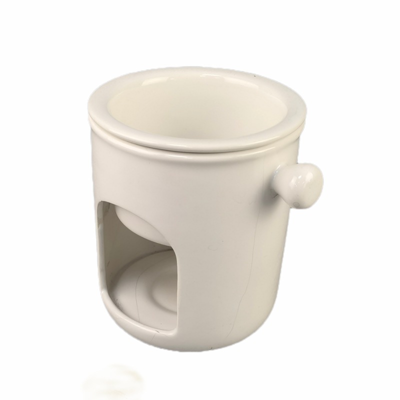 Horno de chocolate de cerámica personalizado, horno de calentamiento de olla caliente pequeña para el hogar, horno de tazón, horno de cerámica de calentamiento de queso de chocolate separado