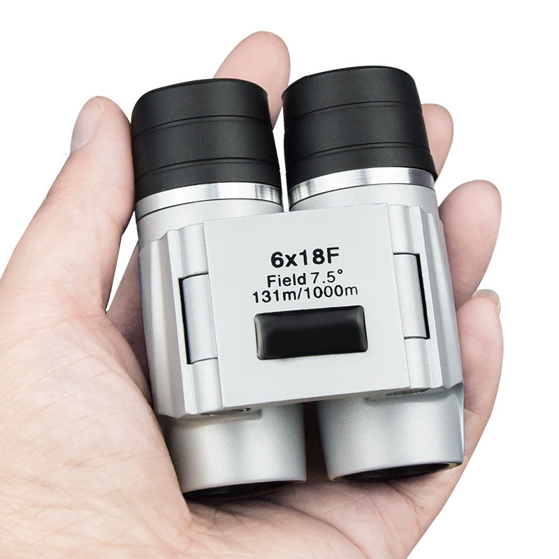 Производитель оптом 6 × 18 фиксированный фокусный бинокль высокой высокой четкости детские женские мини-металлические очки