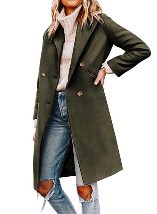 Women's Woolen Mid-length Coat 2