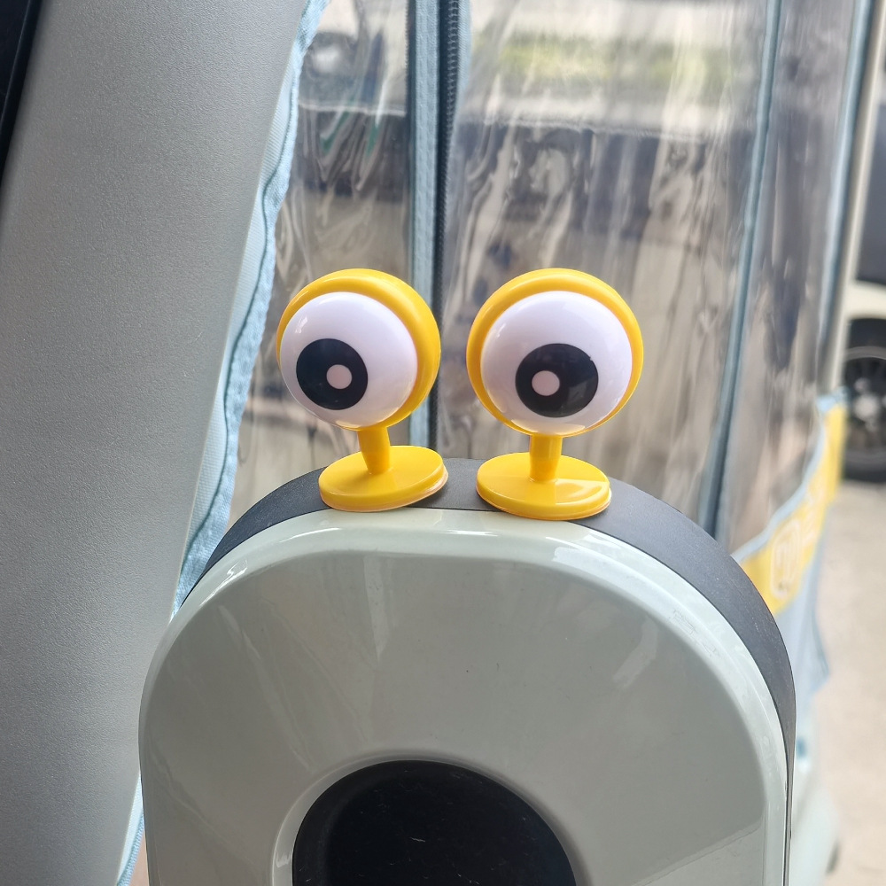 Decoración de ojos de coche eléctrico, personalidad, amor divertido, accesorios de ojos, lindo coche de batería, decoración de transformación de locomotora