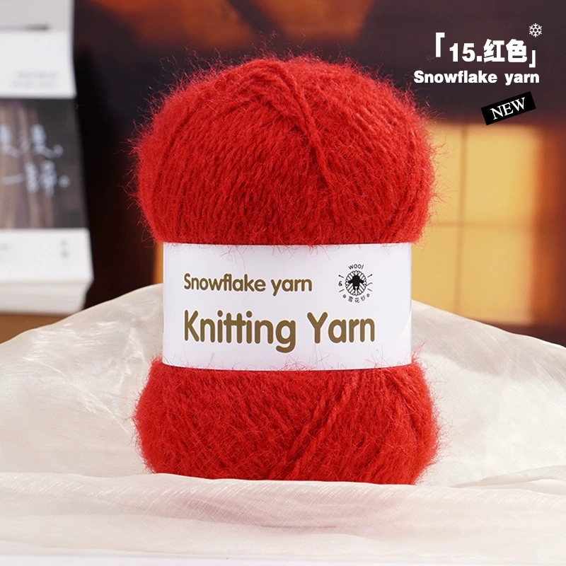 Качественная шерстяная бархатная crochet, ручная работа иглой, вязаный шарф, шляпа, со снежинками, 3 мм, DIY