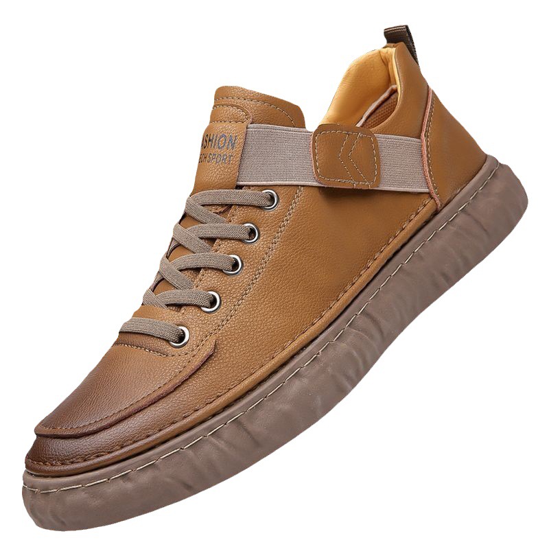 Zapatos de hombre Otoño e Invierno Nuevo estilo cepillado retro de moda slip-on casual de los hombres Deportes de cuero de los hombres zapatos de skate de fondo suave hombres