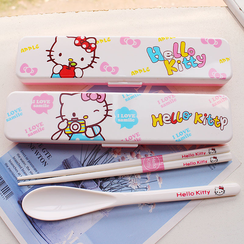 KT 랜덤 헤어 실용 3 세트 (박스 + 스푼 + 젓가락)