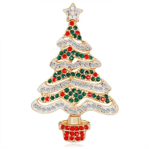 New European and American Style Cross-Border Creative Cute Pin Flower Enamel Enamel Oil Dripping Christmas Brooch Factory Direct Sale