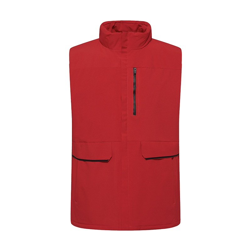 Мужские и женские пуховые хлопчатобумажные жилеты жилеты комбинезоны куртка 2024 новый осенний и зимний стоячий воротник без рукавов