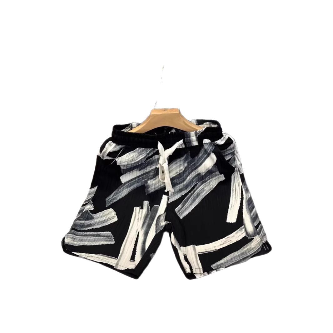 Summer New Style Men's Casual Beach Shorts Versatile Loose Straight Leg Five Point Pants Trendy Popular Instagram_viptrois.com