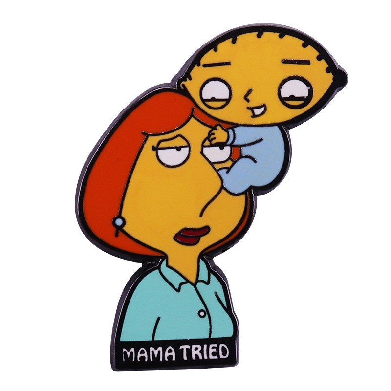 Comedy Animation Spoof House Brooch Mother's Day Gift