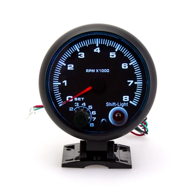 Avtomobil Modifikasiyası Qara Taxometr Universal Mavi İşıqlı 12V