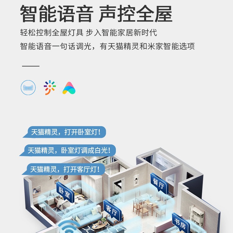 lámpara de techo sala de estar lámpara principal sensación avanzada simple moderna lámpara de dormitorio de espectro completo Zhongshan iluminación de decoración doméstica