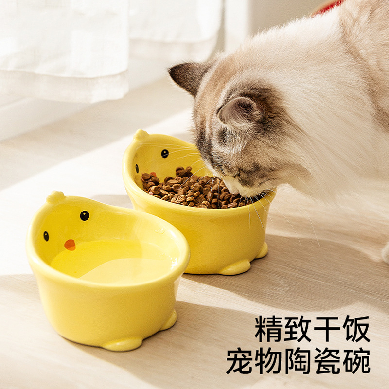 Tazón de cerámica de dibujos animados, tazón para gatos, tazón para perros