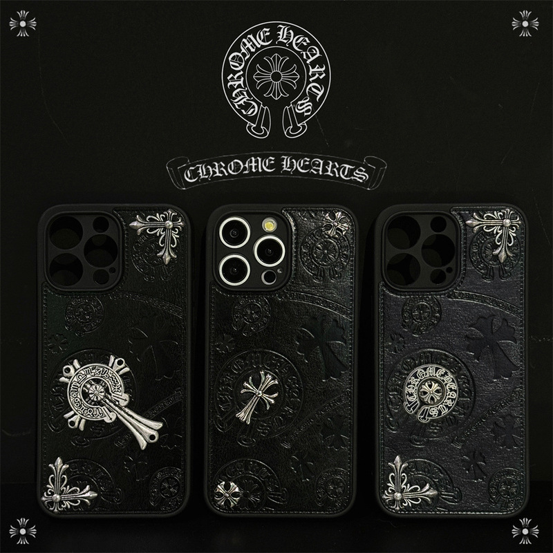 Three-Dimensional Croix Heart Brand Suitable for Apple 17 Phone Case 16 Protective Cover 11 Black 13 Leather 1415Promax