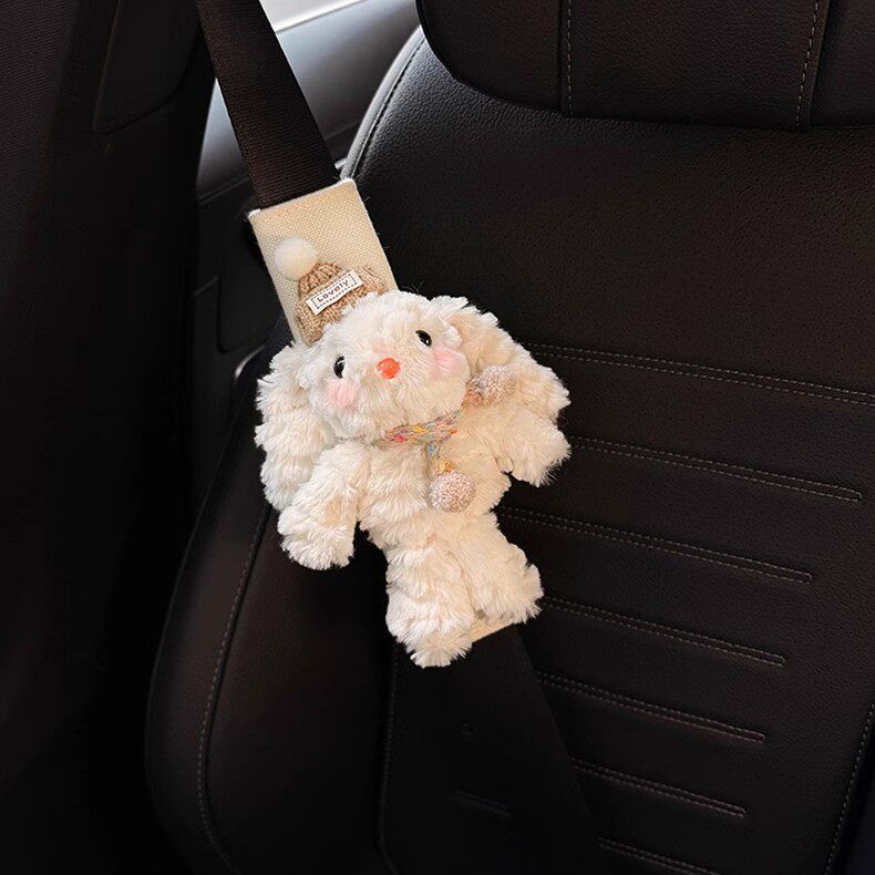 Car Seatbelt Shoulder Pad Creative Rabbit High-End Cute Decoration Anti-Wear Clothing Cartoon Couple