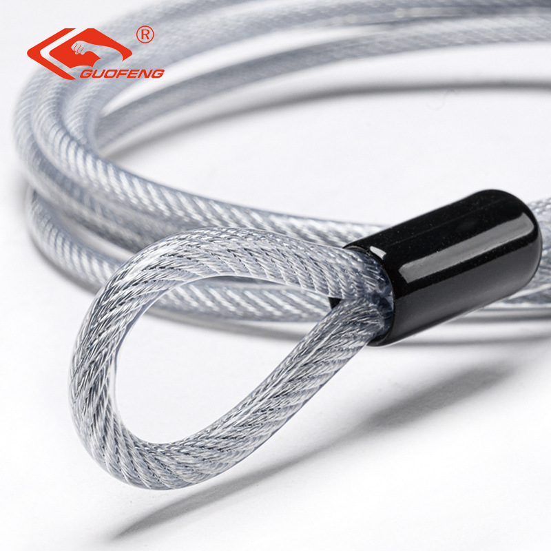 Fábrica de alambre de acero de Dongfeng, PVC, alambre de acero recubierto de pegamento, terminal de aluminio, prensado, ensamblaje de alambre de acero