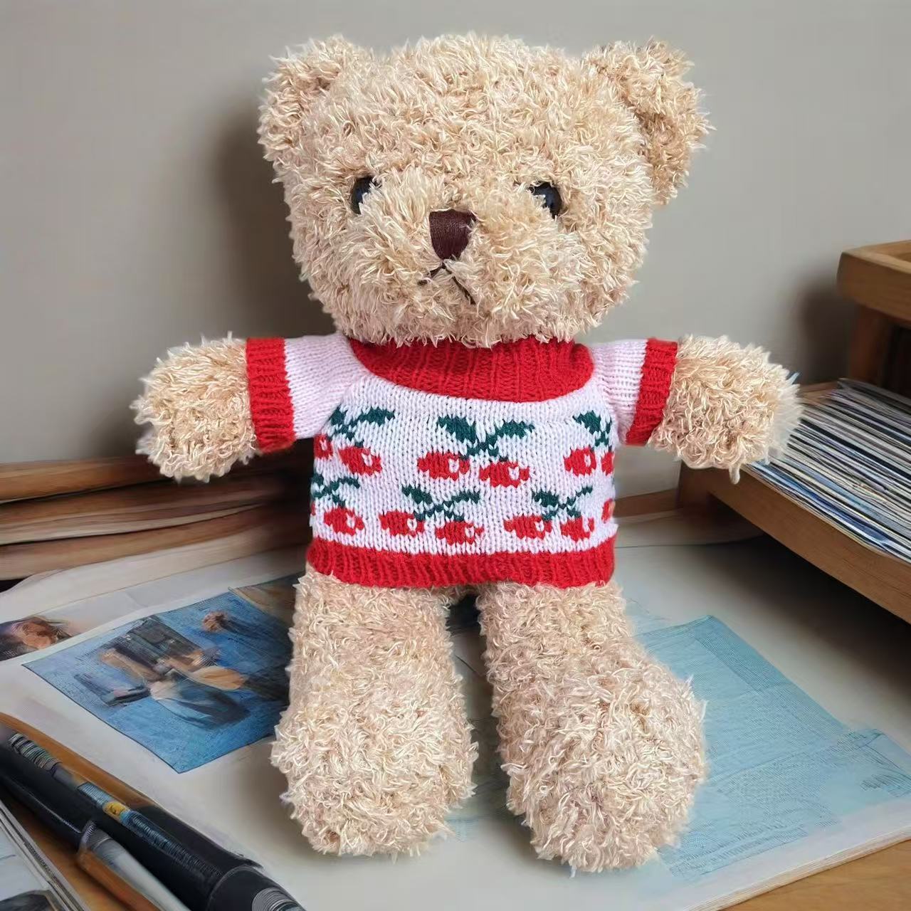 Red cherry sweater seaweed bear