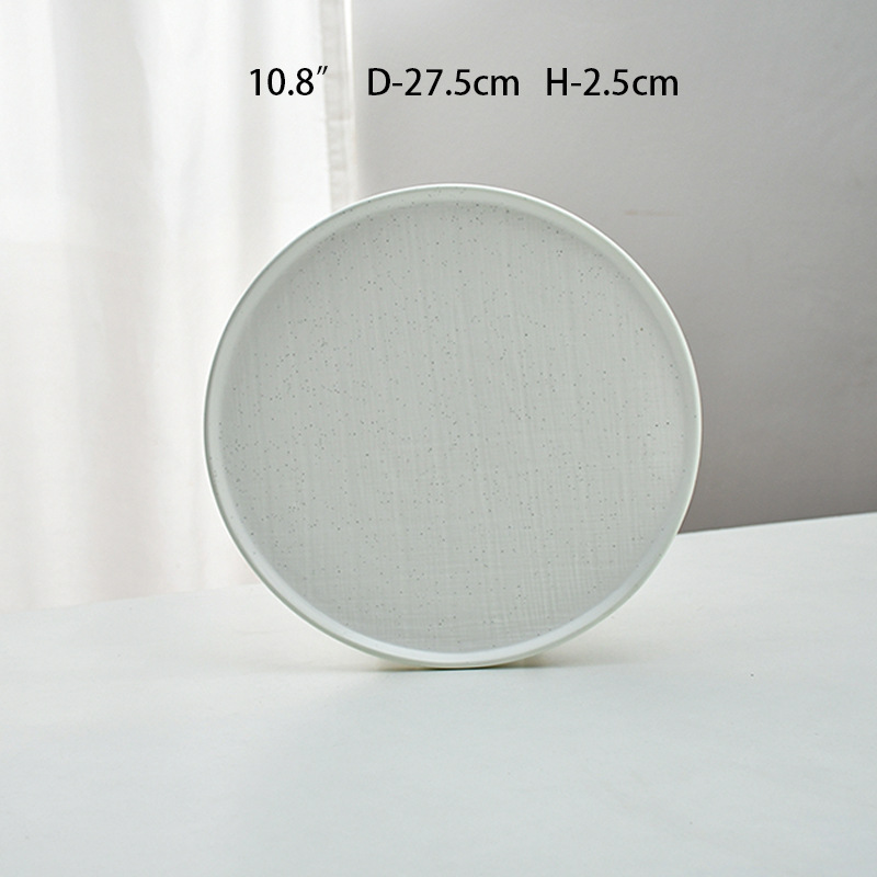 Plato de filete Plato de cerámica de mármol Plato de platos de restaurante Plato de hierba Plato de filete casero Plato de hotel Plato de comida occidental