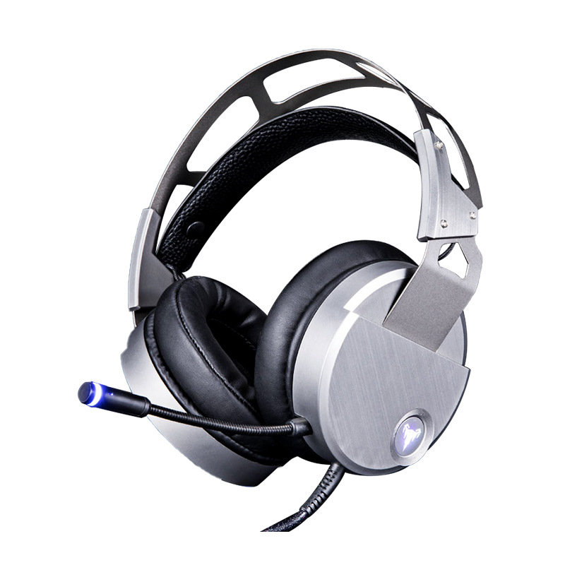 Rápido titanio VK0 Barra de Internet micrófono corto e-sports auriculares juego auricular luminoso USB pollo juego auriculares de escritorio