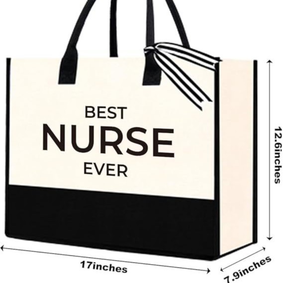 NURSE キャンバストートバッグ 母の日 クリスマスギフト 花嫁 看護師 ハンドバッグ キャンバスバッグ カスタムハンドバッグ|undefined