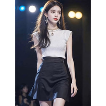 2025新款气质女神范高端韩系高级感穿搭白色上衣半身裙套装女夏季