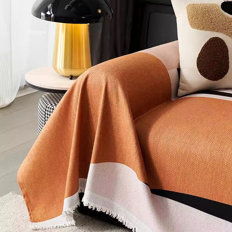 Nueva toalla de sofá, cubierta de manta de sofá de estilo nórdico, cubierta universal con todo incluido, chenilla, toalla de tela para sofá universal Four Seasons