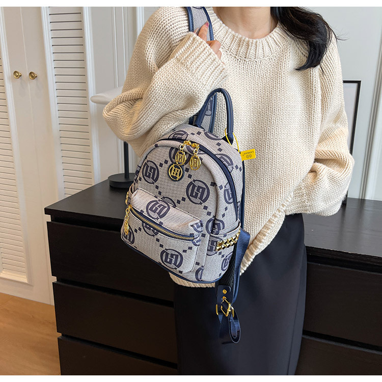 Zaino donna stile urbano minimalista zainetto casual jacquard_voghion.com