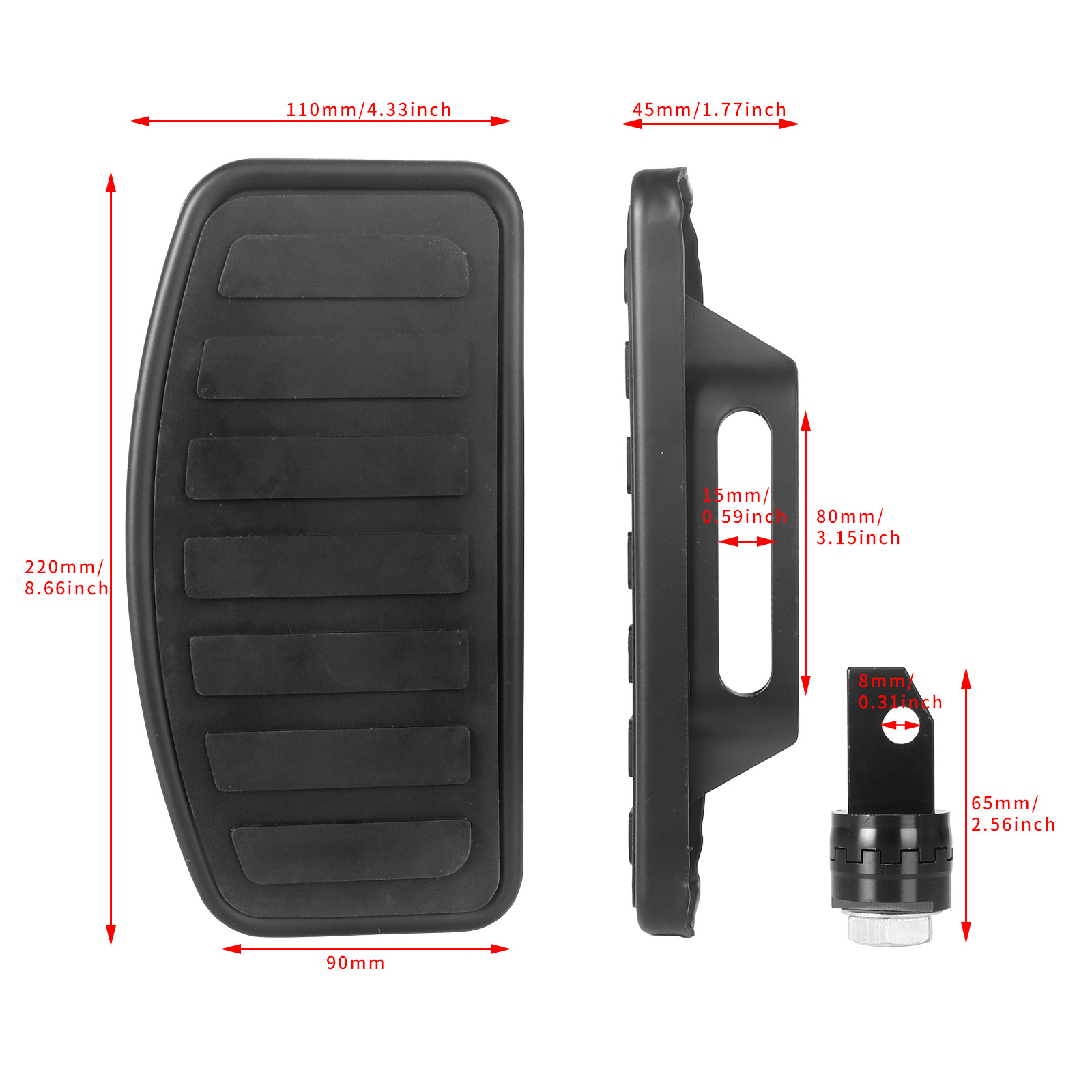 Motorcycle Modification Accessories Vtx1300Vtx1800Vf750 Rubber Block Pedal Rubber Block Pedal