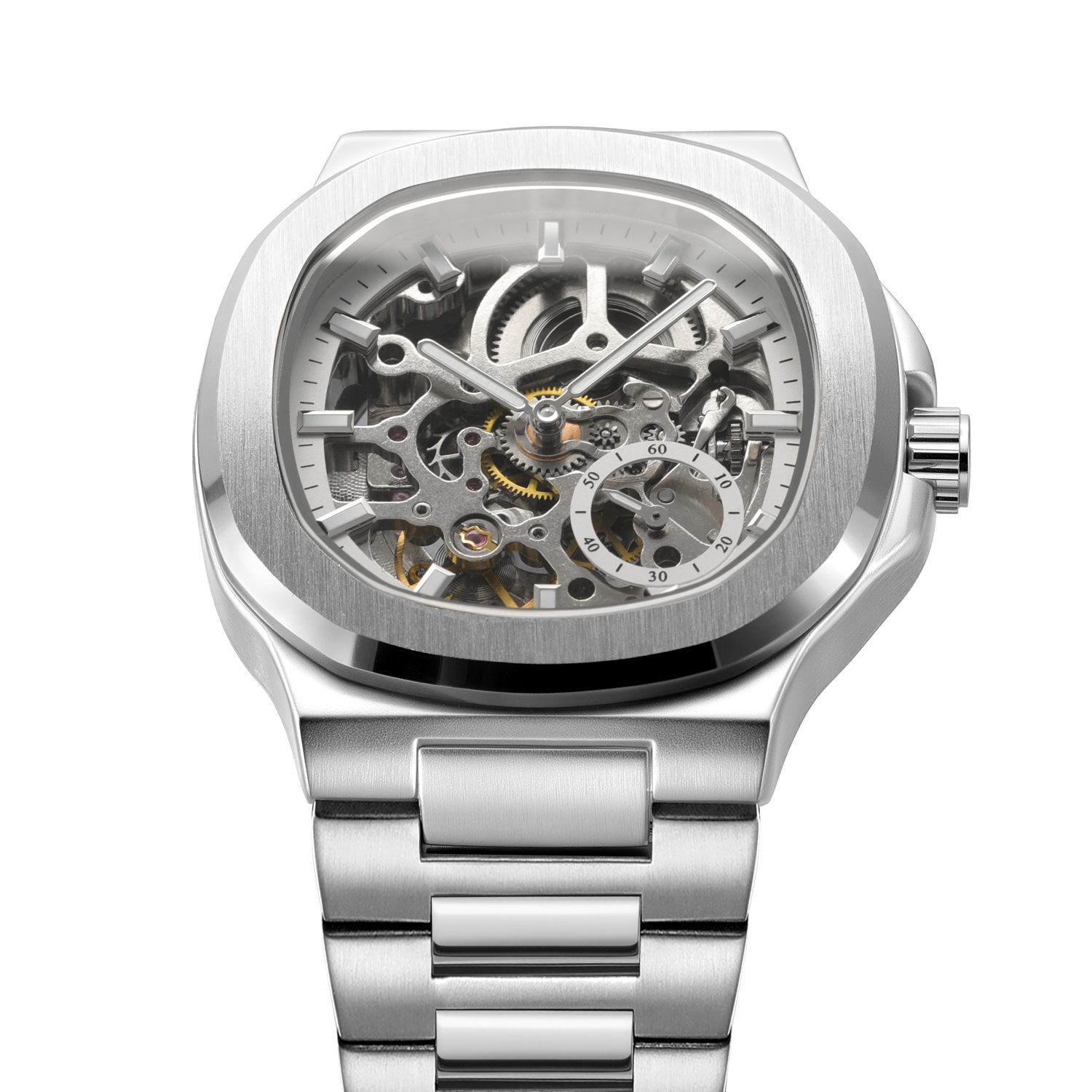Men's Automatic Mechanical Watch European Style Hollow Design_voghion.com