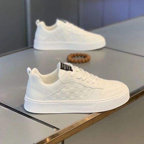 Men's Panda Color Spring Breathable Live Streaming Shoes, Casual Leather Shoes, White Shoes, Trendy Men's Shoes, Wholesale