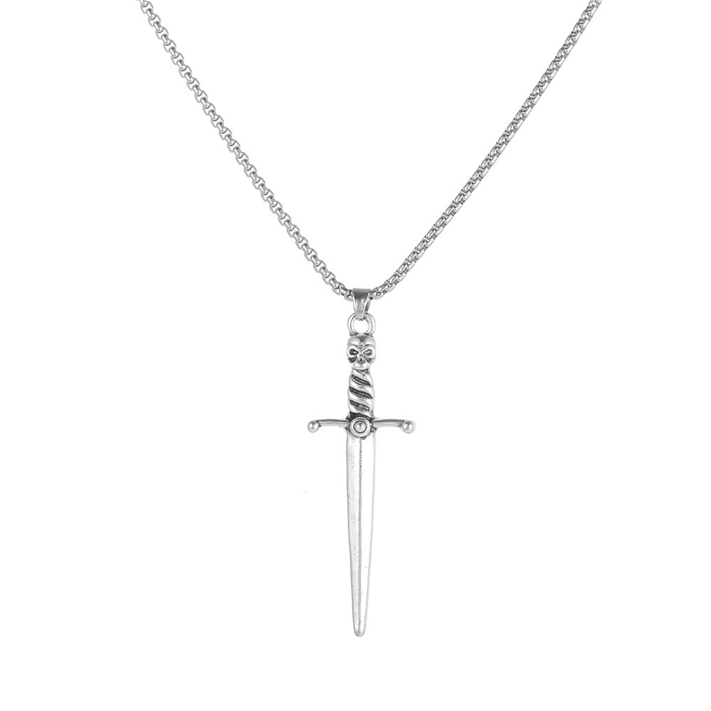 fashion new sweater chain heart hip-hop trend cool skull clavicle chain