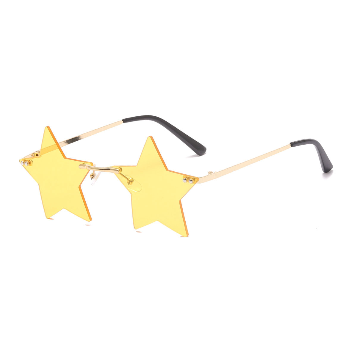 2022 nuevas gafas de sol sin marco pentagrama personalidad colorido océano gafas de sol para hombres y mujeres gafas de sol transfronterizas