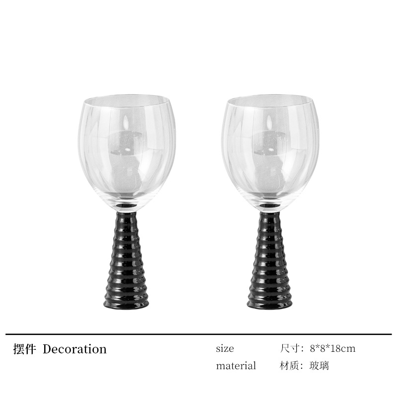 블랙 스레드 레드 와인 잔 A(쌍)