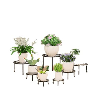 Flower stand suit 7-piece set 5-piece set flower stand indoor and outdoor floor-standing flower stand balcony living room fleshy green flower pot