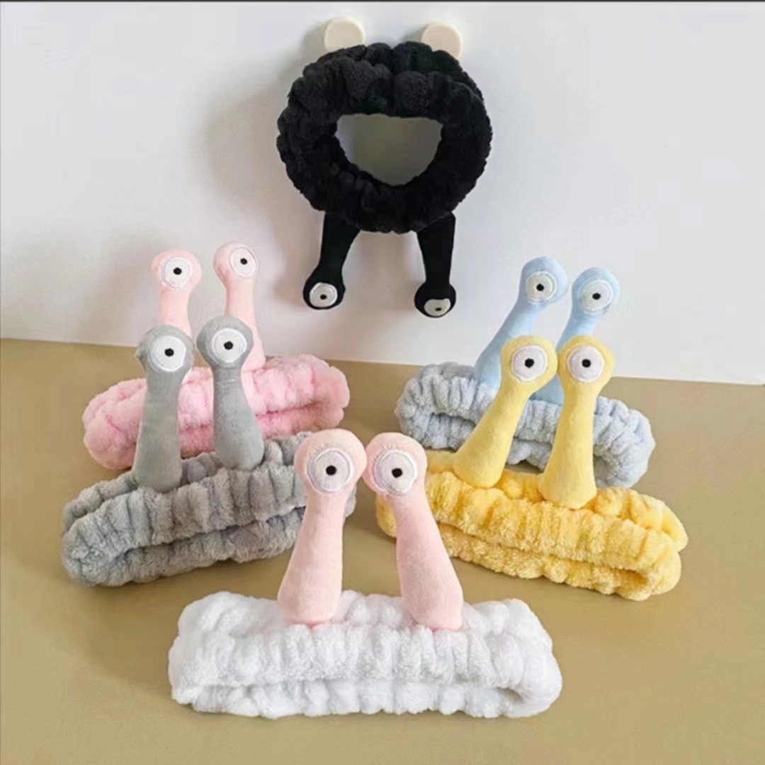 Nuevo estilo coreano cara lavado banda de pelo accesorios para el cabello lindo de dibujos animados Cruz-ojo divertido felpa Internet celebridad chica banda de pelo