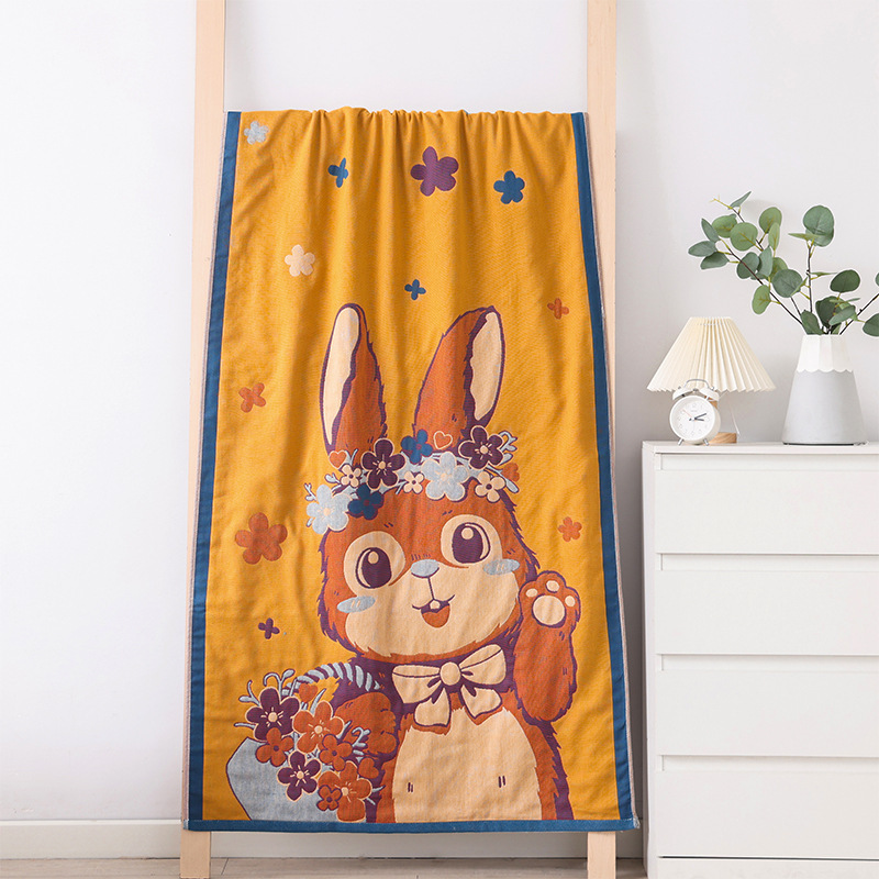 Four-Layer Gauze Bath Towel, Pure Cotton, 80*150, Soft and Absorbent Wrap Towel for Men and Women, Adult Bath Towel, Beach Towel, Super Absorbent