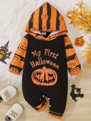 ベビーハロウィン衣装ファーストハロウィンフード付きロンパース1クロスボーダー