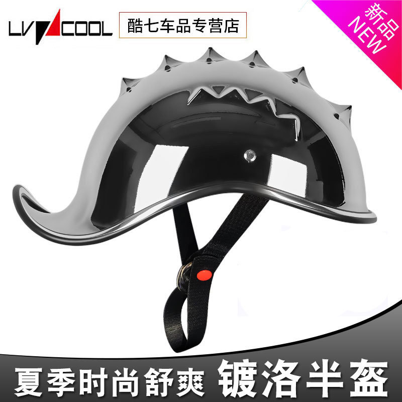 Casco de medio casco de coche eléctrico de los hombres de la fábrica de verano vintage Scoop casco al por mayor Harley casco deforme casco de la motocicleta