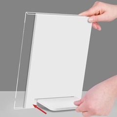 Fast-selling A4 acrylic desk display sign, A3 dining table menu order stand, A5 table sign price tag