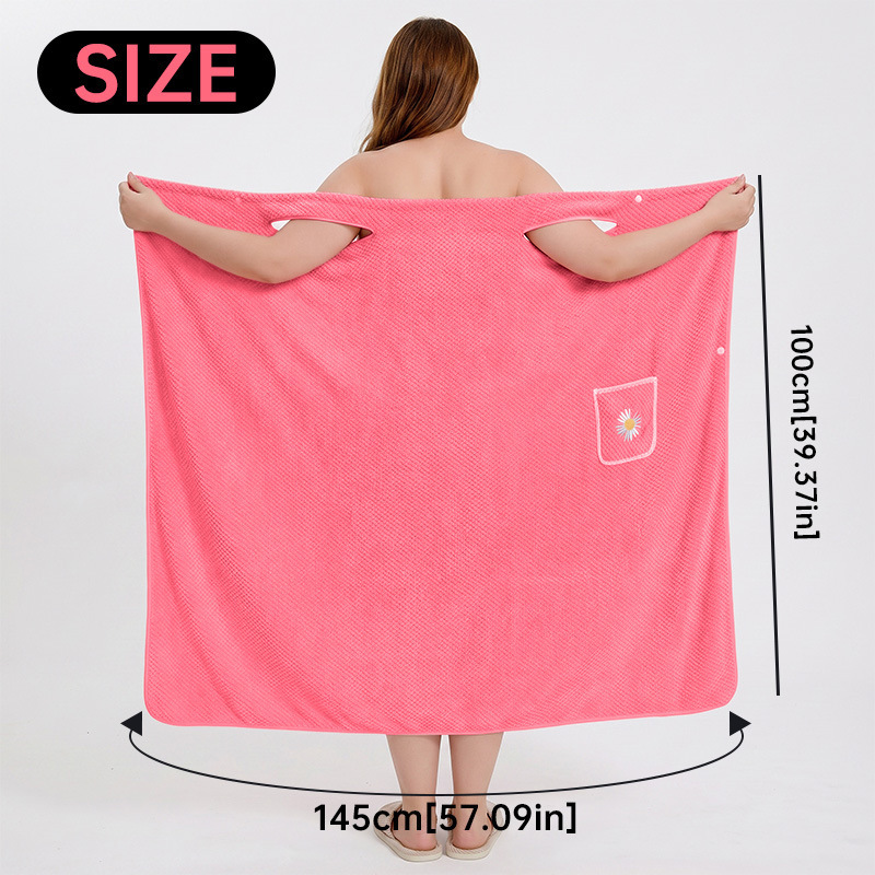 145*100cm wearable bath towel set, soft and comfortable, thickened and fluffy coral fleece home hair drying towel 145*100cm wearable bath towel set, soft and comfortable, thickened and fluffy coral fleece home hair drying towel