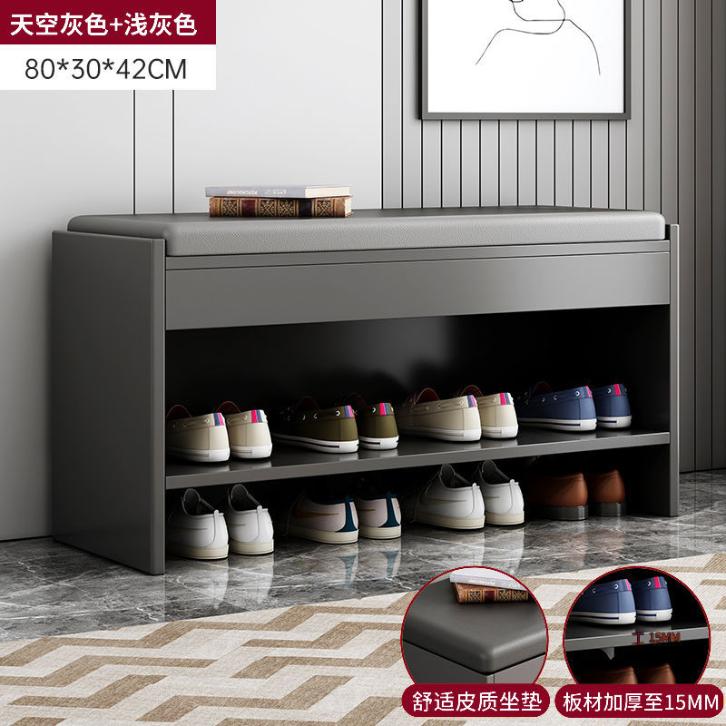 [라이트그레이 가죽쿠션] 스카이그레이 80cm.