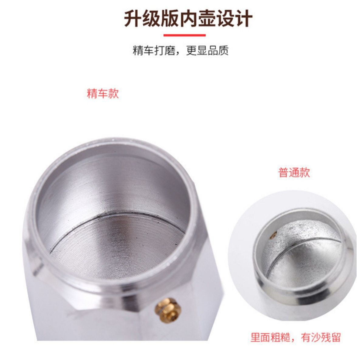 Moka olla transfronteriza en stock mejorado refinado octogonal olla de aluminio clásico italiano Moka olla Aparato de café