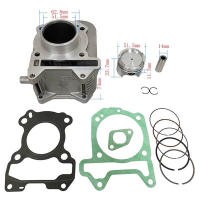 Motorcycle parts cylinder suitable for Piaggio Vespa125 BYQ125 LXV150 Liberty125 (Piston, piston ring, piston pin) - 515mm