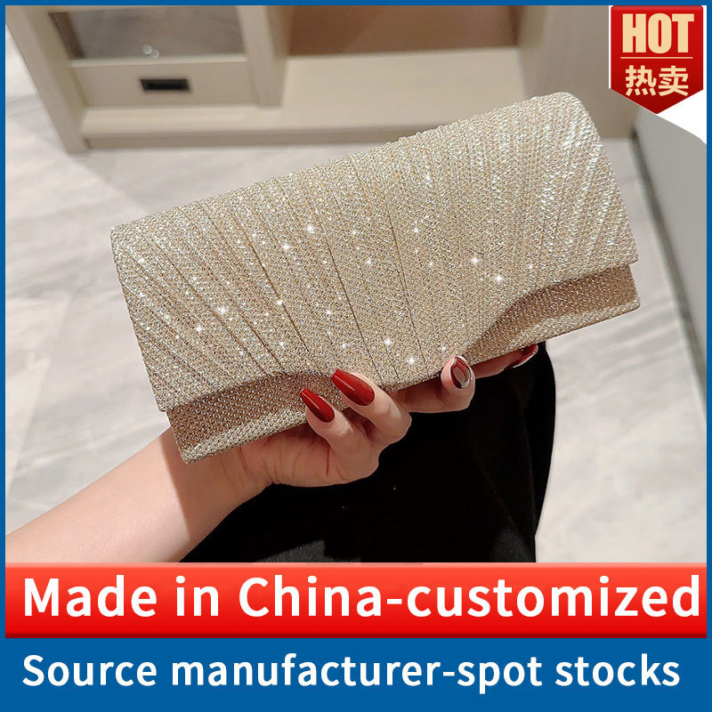 Women's silver Dinner Shiny High-end Clutch Evening Bag Dress Handbag Women's Wedding Bag Women's silver Dinner Shiny High-end Clutch Evening Bag Dress Handbag Women's Wedding Bag