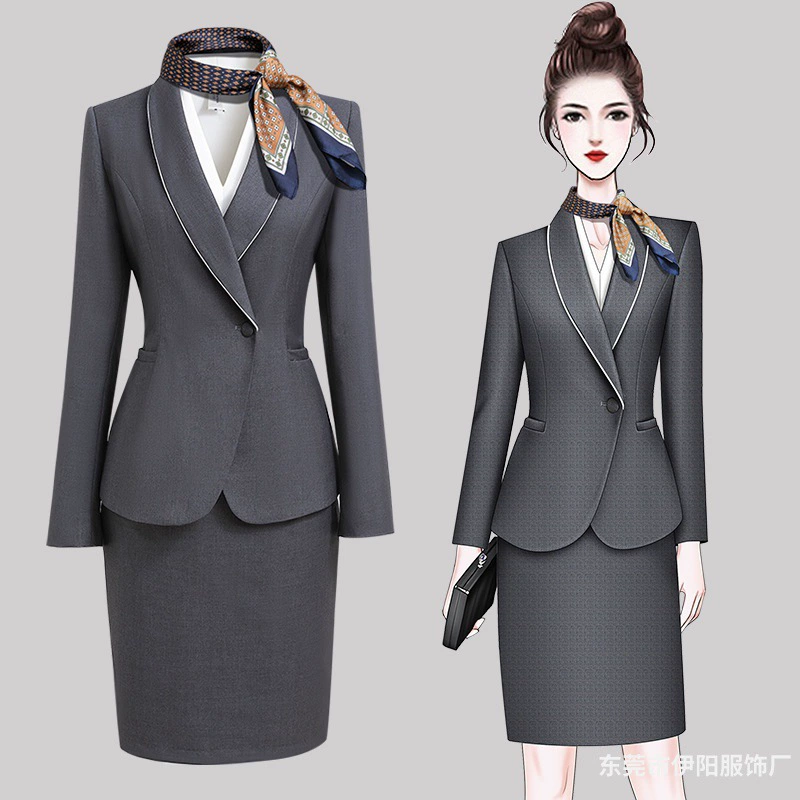 Ювелирные изделия отель стойка регистрации рабочая одежда костюм женский Профессиональный темперамент пригородный способный высокоскоростной рельс Экипаж Униформа Платье женское