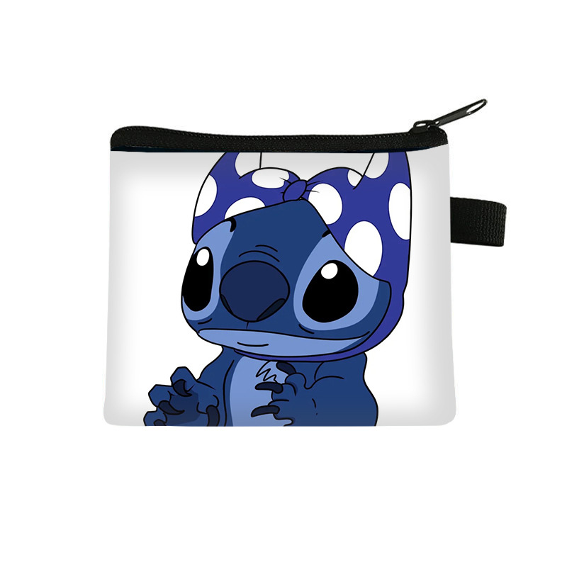 Monedero Infantil de Stitch, Popular en 2025, para Monedas, Llaves, Audífonos, Cartera de Poliéster con Dibujos Animados, Venta al Por Mayor